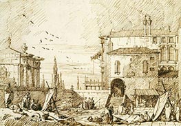 Capriccio of the Fontegheto della Farina | Canaletto | Gemälde Reproduktion