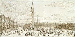 The Piazza from the Torre dell'Orologio, c.1740 von Canaletto | Gemälde-Reproduktion