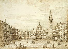 Campo Santa Maria Formosa, c.1735/40 von Canaletto | Gemälde-Reproduktion