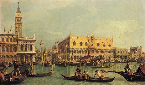 Piazzetta and the Doge's Palace, c.1735/40 | Canaletto | Gemälde Reproduktion