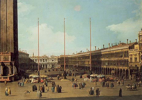 Piazza San Marco, Looking Towards San Geminiano, c.1735/40 | Canaletto | Gemälde Reproduktion