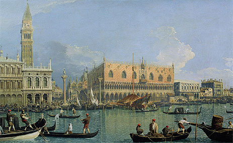 The Doge's Palace with the Piazza di San Marco, 1735 | Canaletto | Gemälde Reproduktion