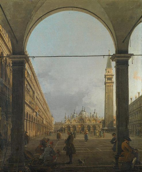 Piazza San Marco, Blick nach Osten | Canaletto | Gemälde Reproduktion