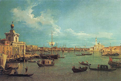 Venice: The Bacino from the Giudecca, c.1740 | Canaletto | Gemälde Reproduktion