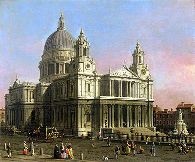 Saint Paul Cathedral, 1754 | Canaletto | Painting Reproduction