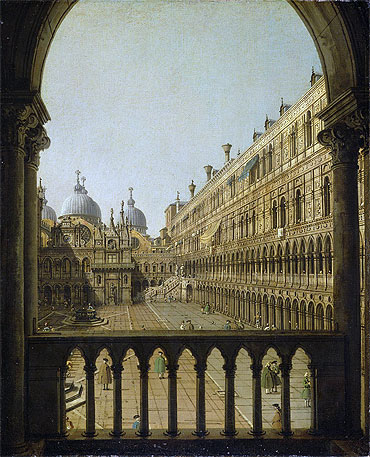 Innenhof des Dogenpalasts, Venedig, c.1756 | Canaletto