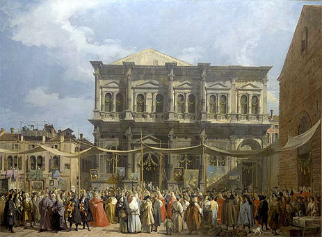 Venice: The Feast Day of Saint Roch, c.1735 | Canaletto | Painting Reproduction