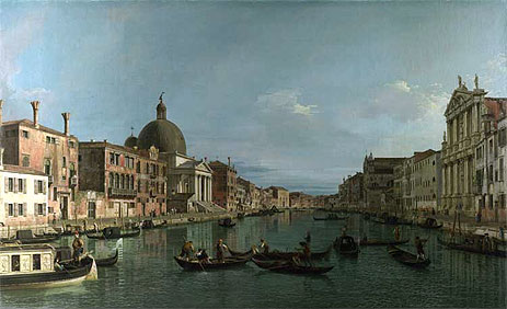 Venice: The Grand Canal with S. Simeone Piccolo, c.1738 | Canaletto | Painting Reproduction