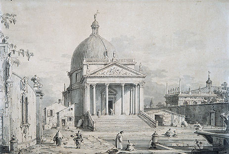 Veduta Ideata with San Simone Piccolo, c.1735 | Canaletto | Painting Reproduction