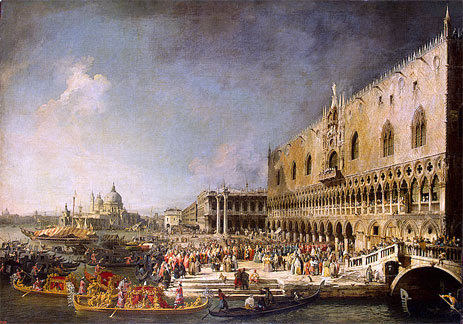 Reception of the French Ambassador in Venice, c.1726/27 | Canaletto | Painting Reproduction
