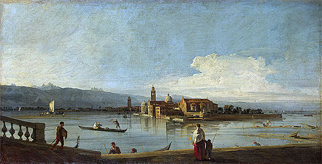 View of the Isles of San Michele, San Cristoforo and Murano from the Foundamenta Nuove, c.1725/28 | Canaletto | Painting Reproduction