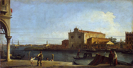View of Church of San Giovanni dei Battuti on the Isle of Murano, c.1725/28 | Canaletto | Painting Reproduction