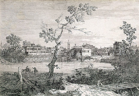 Capriccio mit Blick auf ... | Canaletto | Gemälde Reproduktion