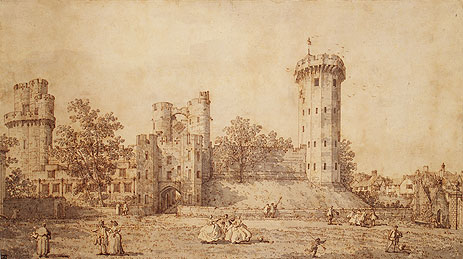 Warwick Castle: The East Front, 1752 | Canaletto | Gemälde Reproduktion