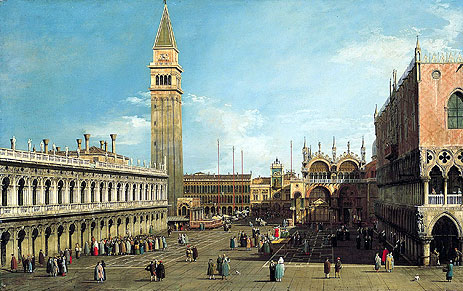 The Piazzetta, Venice, Looking North, c.1730/35 | Canaletto