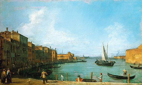 The Canale di Santa Chiara Looking North Towards the Lagoon, c.1723/24 | Canaletto | Painting Reproduction