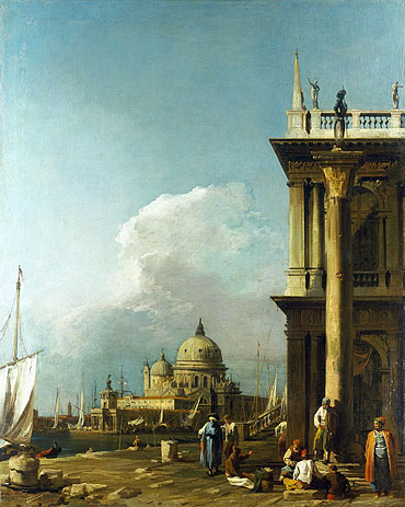 Venice: The Piazzetta towards St. Maria della Salute, c.1724 | Canaletto | Painting Reproduction