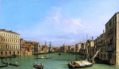Canal Grande Blick nach Süden von Ca' Foscari zur Carità | Canaletto | Gemälde Reproduktion