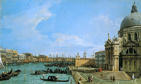 Der Canal Grande, Blick Richtung Riva degli Schiavoni, c.1729/30 von Canaletto | Gemälde-Reproduktion