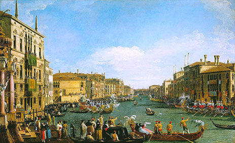A Regatta on the Grand Canal, c.1733/34 | Canaletto | Gemälde Reproduktion