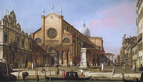 Venedig: Das Campo SS. Giovanni e Paolo, c.1738 von Canaletto | Gemälde-Reproduktion