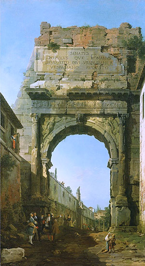 Rome: The Arch of Titus, 1742 | Canaletto | Painting Reproduction