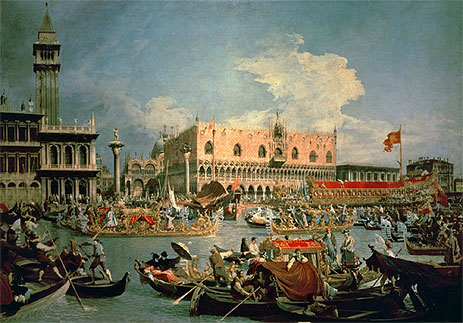 Return of the Bucintoro on Ascension Day, 1729 | Canaletto | Gemälde Reproduktion