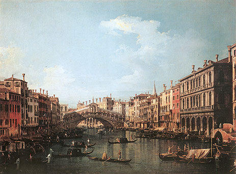 Rialto Bridge from the South, c.1735/40 | Canaletto | Gemälde Reproduktion