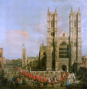 Prozession der Ritter des Bath | Canaletto | Gemälde Reproduktion