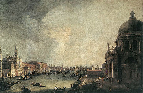 Entrance to the Grand Canal: Looking East, c.1725 | Canaletto | Painting Reproduction