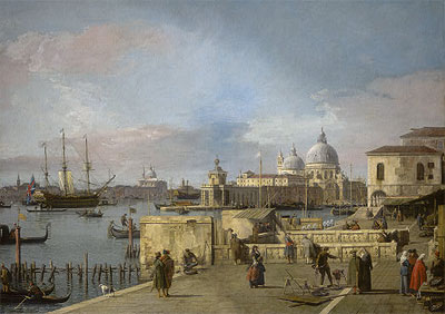 Entrance to the Grand Canal from the Molo, Venice, c.1742/44 | Canaletto | Painting Reproduction