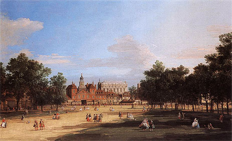 London: the Old Horse Guards and Banqueting Hall from St James's Park, 1749 | Canaletto | Gemälde Reproduktion