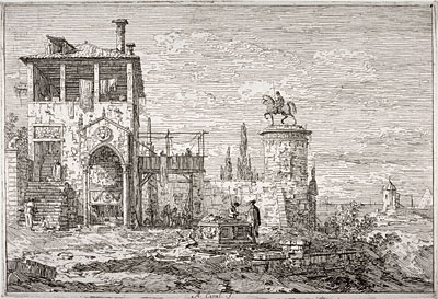 The Equestrian Monument, undated | Canaletto | Gemälde Reproduktion