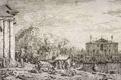 The Market at Dolo, undated | Canaletto | Gemälde Reproduktion