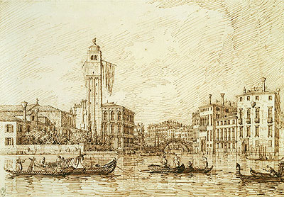San Geremia and the Entrance to the Cannaregio, 1734 | Canaletto | Painting Reproduction