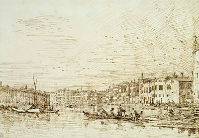The Upper Reach of the Grand Canal, Looking South, c.1734 | Canaletto | Painting Reproduction