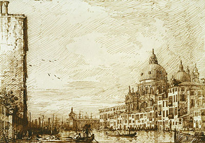 The Lower Reach of the Grand Canal, Looking East, c.1734 | Canaletto | Painting Reproduction