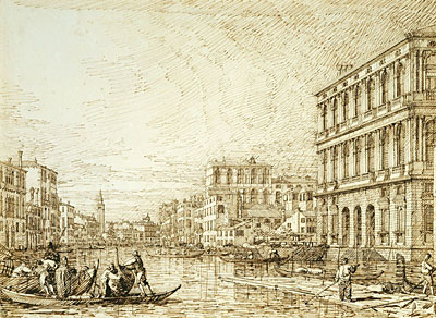 The Lower Reach of the Grand Canal, c.1734 | Canaletto | Painting Reproduction