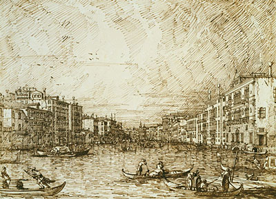 The Central Stretch of the Grand Canal, c.1734 | Canaletto | Gemälde Reproduktion