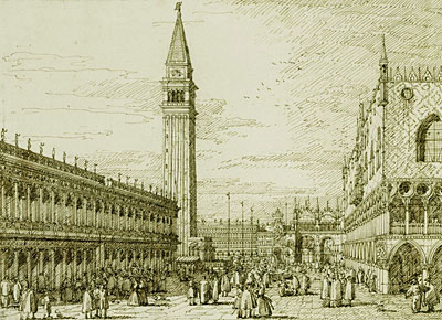 The Piazzetta Looking North, c.1735/40 | Canaletto | Gemälde Reproduktion
