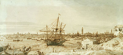 The Bacino from the Punta di Sant'Antonio, c.1740 | Canaletto | Gemälde Reproduktion