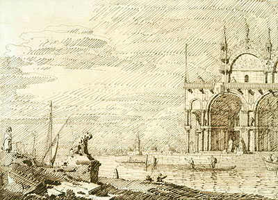 A Capriccio with San Marco in the Lagoon, c.1740/45 | Canaletto | Gemälde Reproduktion