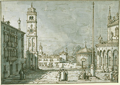 Ein Capriccio mit Santi Maria e Donato, Murano, c.1755/60 von Canaletto | Gemälde-Reproduktion