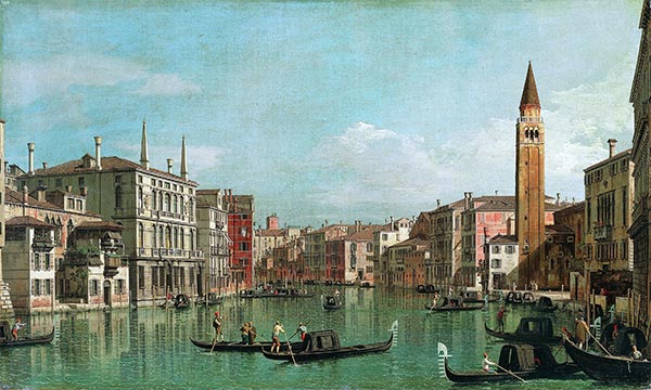 The Grand Canal, Venice, Looking Southeast, with the Campo della Carità to the Right, c.1730/40 | Canaletto | Painting Reproduction