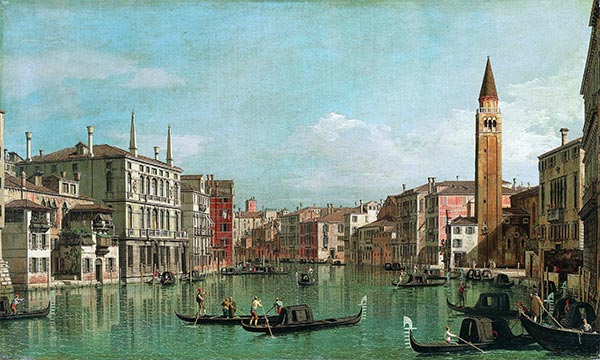 Der Canal Grande, Venedig, Blick nach Südosten, mit dem Campo della Carità rechts | Canaletto | Gemälde Reproduktion