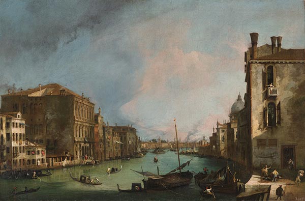 The Grand Canal in Venice with the Rialto Bridge, 1724 | Canaletto | Painting Reproduction