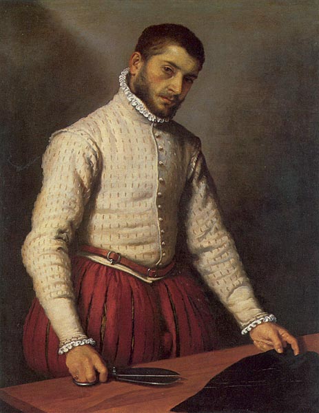 Portrait of a Man (The Tailor), c.1565/70 | Giovanni Battista Moroni | Painting Reproduction