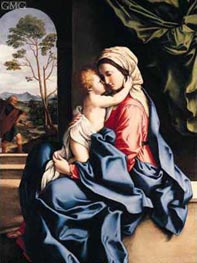 The Virgin and Child Embracing, c.1660/85 by Sassoferrato | Painting Reproduction