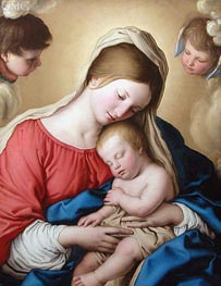 Le Sommeil de l'Enfant Jesus, undated by Sassoferrato | Painting Reproduction
