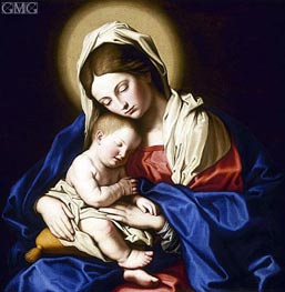 Madonna and Child, undated by Sassoferrato | Painting Reproduction
